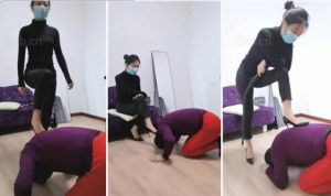 【凌儿女神】新年第一鞭-重度鞭打狗爪子踩出血网盘下载插图1