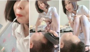 【墨妈妈】口水专场-全程口水喷脸-极度反差羞辱-虐乳插图1