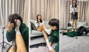 【素人挖掘机】JK皮鞋白袜虐-骑马转胯sp踩踏清理脏鞋赏赐圣水-字母网社区