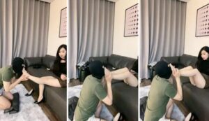 【七七】长腿网红S-迷恋高跟肉丝jio喂口水耳光虐乳插图1
