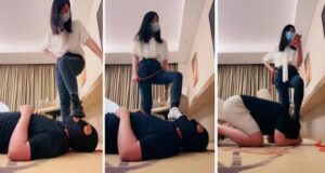 【紫琳】重度鞭打骑马转胯跪舔短靴虐乳闻白袜全体重踩踏插图1