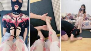 安安sama酒店调狗转胯狗爬长靴全体重踩裸足狂舔插图1