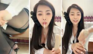喵主第一视角床边油亮黑丝早些灯插图1