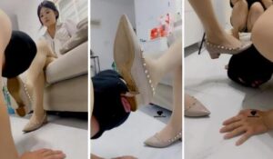 海月女王酒店训练狗舌舔脏鞋物化座椅鞭打耳光转胯【双视角版】插图1