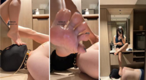 玥樾 长靴黑丝踩虐骑狗脖碾压狗乳涂鸦羞辱踩踏插图1