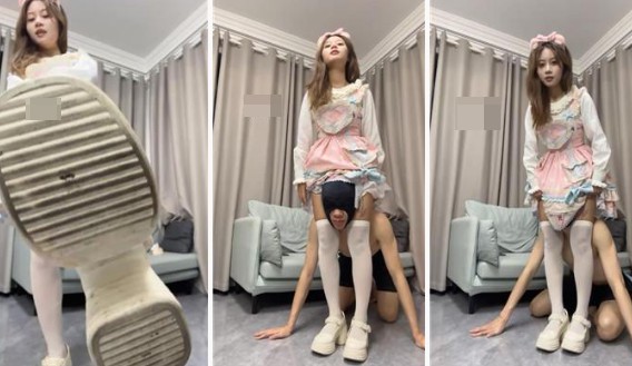 狗哥 顶级洛丽塔素人 白丝踩脸骑脖子踩裆虐插图1