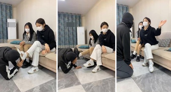 精神小妹 双S-清理脏鞋超臭原味白袜耳光羞辱贱奴插图1